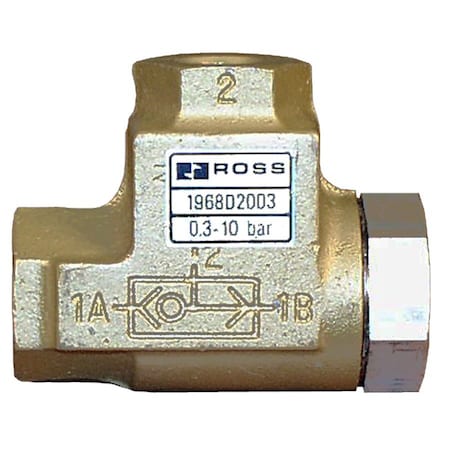 ROSS CONTROLS Shuttle Valve 19 Series, High Flow Capacity, 3/8 NPT 1968D3003